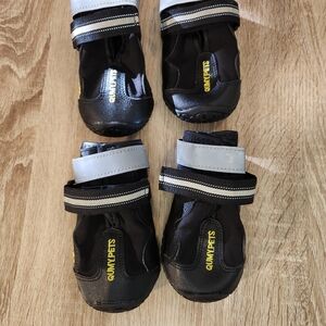 Qumy Pet Lot Of 4 Dog Boots Paw Protector Winter Snow Outdoor Walking Size 6